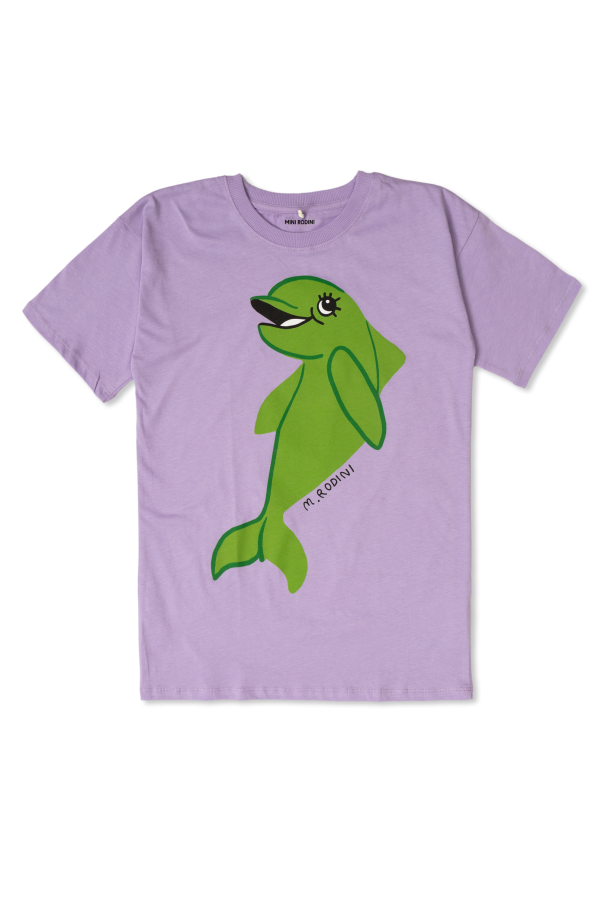 Mini Rodini Dress with dolphin motif